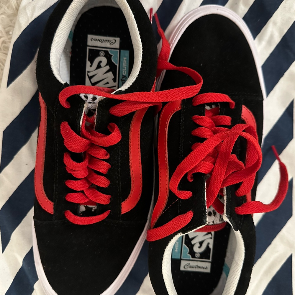 Custom Red and Black Vans